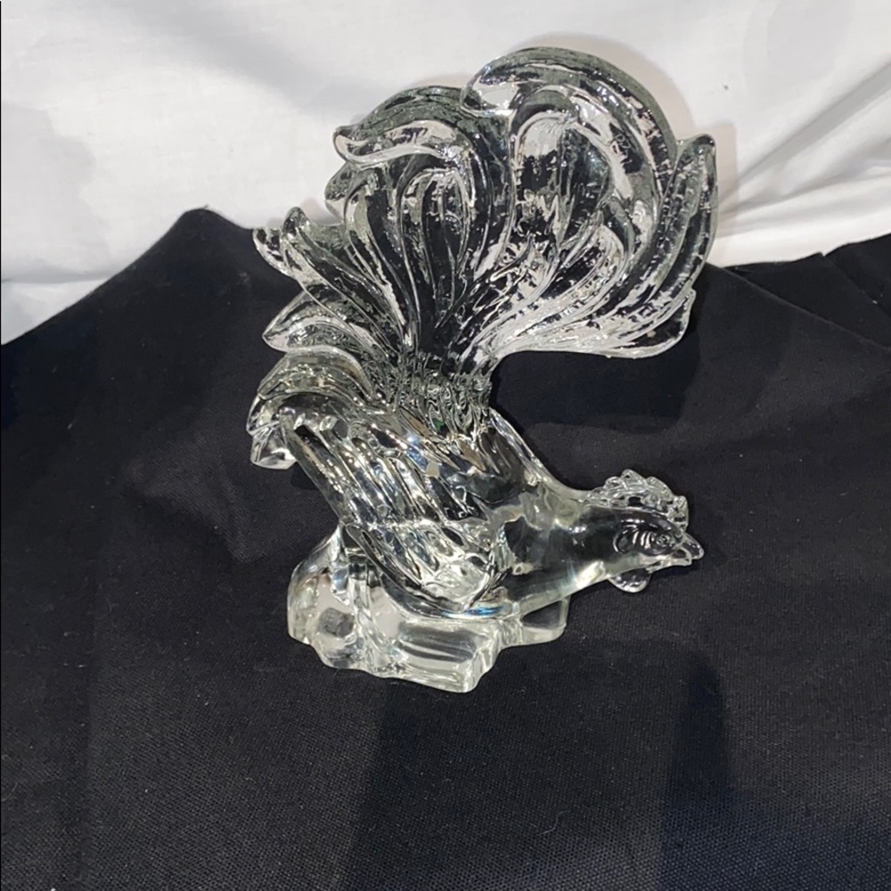 Fighting Roosters Crystal Heisey Glass Company